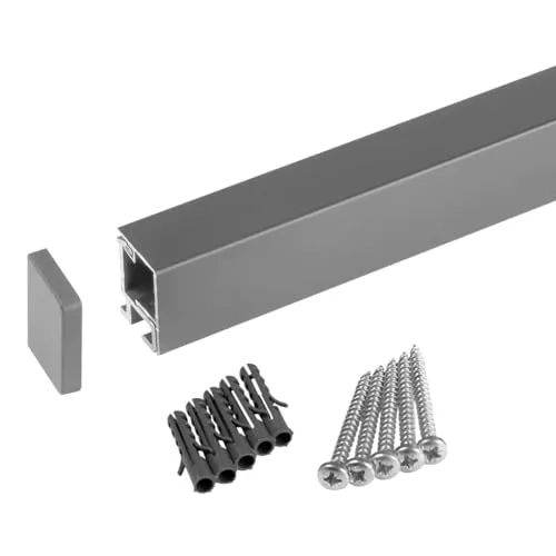 Kesseböhmer Küchenorganizer-Set Linero style 600-1800 mm - Praktisches Küchenreling-Set in Edelstahloptik mit 900 mm Profilleiste. Ideal zur optimalen Nutzung des Küchenraums und für eine stilvolle Aufbewahrung.