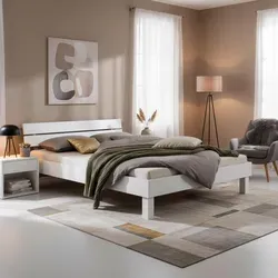 Hasena Trento 16 Prato Massivholzbett, 90-200 cm, Buche Weiß lackiert - Massivholzbett in eleganter Optik, wählbare Fußhöhe von 20 oder 25 cm für bequemen Ein- und Ausstieg, ideal für eine erholsame Nachtruhe.