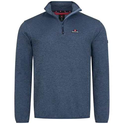 Höhenhorn Swissfels Herren Strickfleece Pullover Dunkelblau Gr. L - Bequemer Strickfleece Pullover für Herren, ideal für kühle Tage. Atmungsaktiv und vielseitig einsetzbar – perfekt für Freizeit und Outdoor-Aktivitäten. Langlebig und leicht, ideal für unterwegs.