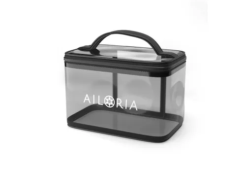 Ailoria Vanity Kosmetiktasche Transparent - Reisetaschen mit großem Reißverschluss und Tragegriff, ideal für Toilettenartikel und Make-Up. Transparentes Design für schnellen Zugriff und wasserdichtes Material schützt vor Auslaufen.
