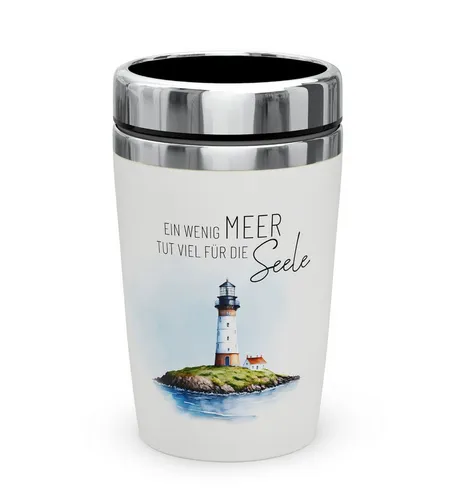 La Vida Thermobecher Thermobecher Isolierbecher Kaffeebecher To Go 240ml la vida, Material: Edelstahl, Kunststoff