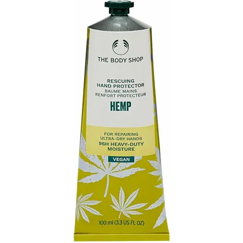 The Body Shop Hemp Hand Protector 100 ml - Hanf-Handcreme für ultra-trockene Haut, bietet 96 Stunden intensive Feuchtigkeit und schützt hart arbeitende Hände. Vegan und tierversuchsfrei.