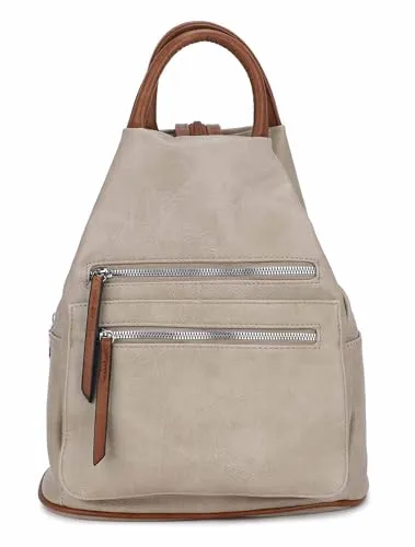 ITALYSHOP24 Damen Freizeitrucksack – Umhängetasche und City-Rucksack in einem