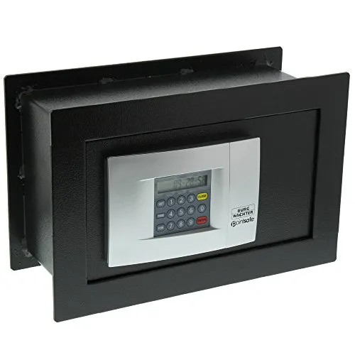 BURG-WÄCHTER Wandtresor mit elektronischem Zahlenschloss, zum Einmauern, 4,5 l, 9,4 kg, Point-Safe PW 2 E, Schwarz
