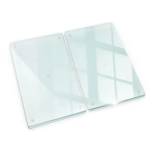 Tulup Schneidebrett Transparent 2x30x52 cm - Hackbretter aus robustem Glas, hygienisch und pflegeleicht – ideal für eine elegante Küchenausstattung und lange Haltbarkeit.