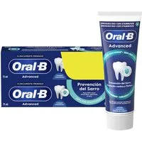 Oral-B Advanced Zahnstein-Prävention gegen Plaque, mit Fluor und Kristallen zur Tiefenreinigung, 2 x 75 ml, Zahnpasta mit süßem Pfefferminz-Geschmack