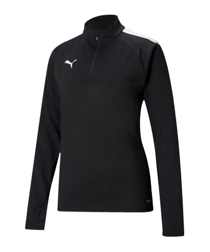 PUMA teamLIGA HalfZip Sweatshirt Damen - Sweatshirt für Damen in Grau, schweißableitend und atmungsaktiv – ideal für Training und Freizeit. Stylischer Stehkragen und bequemes Design für optimale Bewegungsfreiheit.