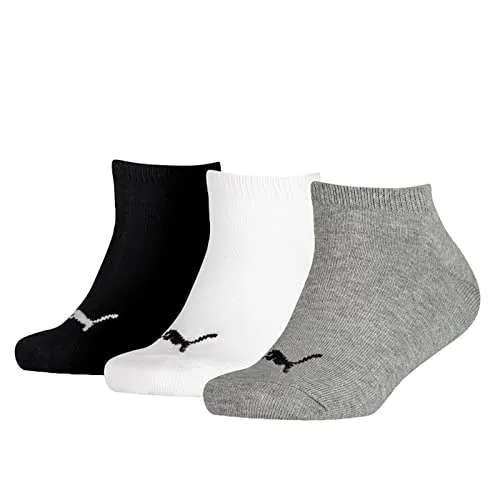 Puma Jungen Sneaker Socken, Grey/white/black, 38 EU