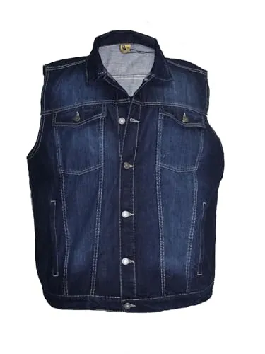 Abraxas Jeansweste dunkelblau stonewash, Größe:6XL