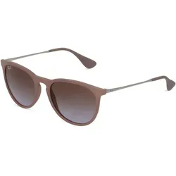 Ray Ban ERIKA RB4101 4171/68 - Stylische Sonnenbrille für Damen - Sonnenbrillen, moderne Panto-Form mit UV400 Schutz und trendigem Saharasand/Silber Rahmen, ideal für stilbewusste Damen.