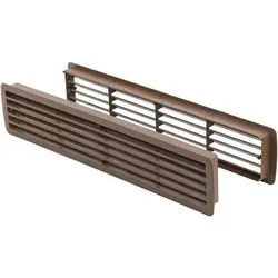Ms Beschläge - Lüftungsgitter Türlüftung Kunststoff Nussbaum Paarweise 457mm X 92mm
