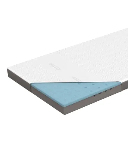 Genius Eazzzy Topper Deluxe 80x200x9cm H2 H3 - Matratzenauflage aus Gelschaum, 9 cm hoch für optimalen Schlafkomfort, ideal für Allergiker und mit waschbarem Bezug ausgestattet.