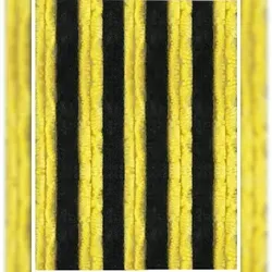 Arsvita Flauschvorhang Unistreifen Schwarz Gelb 90x220 cm - Fenstervorhänge – Vielseitiger Flauschvorhang mit Chenille-Strängen, schützt vor Insekten und sorgt für ein angenehmes Raumklima.