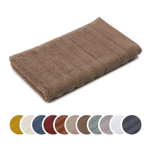 liebling Gästetuch Luxus Bio Baumwolle, Serie Marseille, 770 gr. / m², 30 x 50 cm, Ökotex, 60 Grad, saugstark, schnelltrocknend, Farbe: Stein