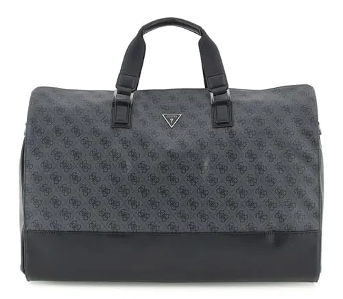 GUESS Milano Convertible Weekender Reisetasche Schwarz - Geräumige Reisetasche mit Hauptfach für Sport- und Reiseutensilien. Verstellbarer Schultergurt für hohen Tragekomfort. Robustes Material für langanhaltende Nutzung und praktische Seitenfächer für eine organisierte Aufbewahrung.