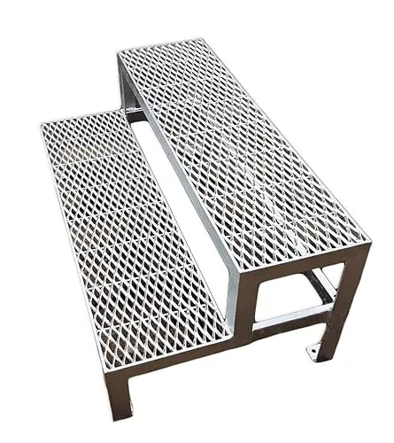 Stahltreppe Außentreppe freistehend 120 cm Breite, verzinkt von Baromet