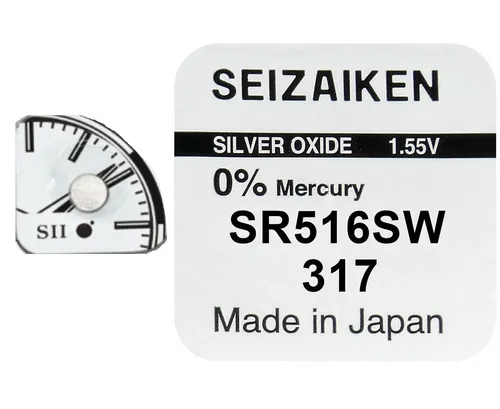 Seizaiken Knopfzellenbatterie SR516SW für Seiko 317 SR516SW SR62 317