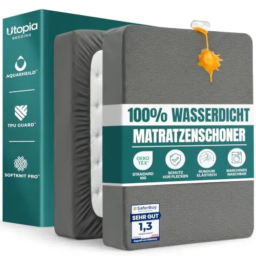 Matratzenschoner Grau von Utopia Bedding