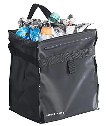PEARL Mülleimer Auto: Camping- & Kfz-Falt-Müllbehälter, auslaufsicher verschließbar, 10 l (Faltbarer Mülleimer, Faltbarer Camping, wasserdichte Taschen)