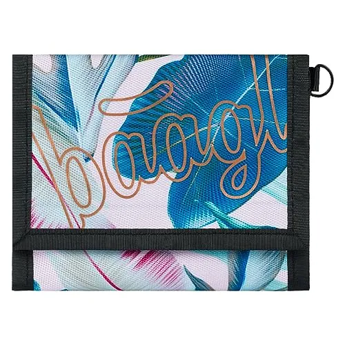 Baagl Geldbeutel Jungen Mädchen Geldbörse Kinder Kleines Portemonnaie Teenager Geldtasche Kinderportmonee (Leafs)