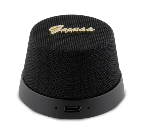 Guess Magnetic Script Metal Bluetooth-Lautsprecher - Schwarz