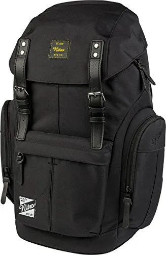 Nitro Herren Rucksack DAYPACKER - Stylischer Tagesrucksack in True Black mit gepolstertem 15 Zoll Laptopfach und praktischem Fleecefach für Sonnenbrillen und Smartphones