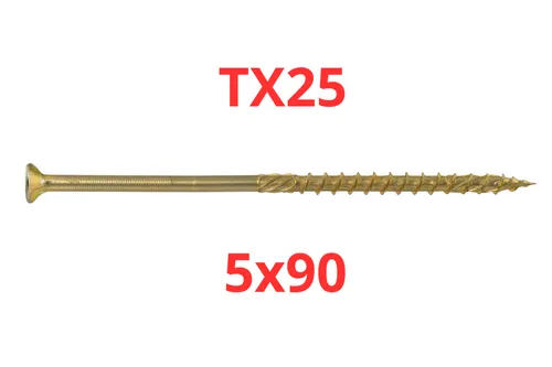 Holzbauschrauben Konstruktionsschrauben TX Senkkopfschrauben verzinkt Ø5 KLIMAS