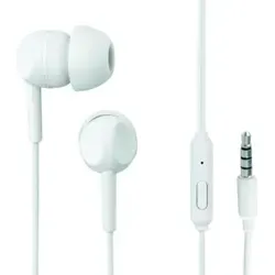 THOMSON Ohrhörer mit Kabel 3,5 mm mit Mikrofon EAR3005W weiß - Weiß