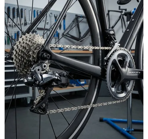 Shimano Fahrradkette Shimano CN-HG701 11-fach Kette silber mit Quick-Link - leiser, effizie