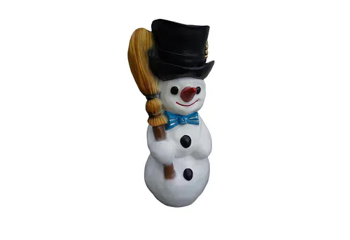 JVmoebel Skulptur Niedlicher Schneemann aus hochwertigem Material für winterliche Deko (Skulptur Z7-43cm), Made in Europa
