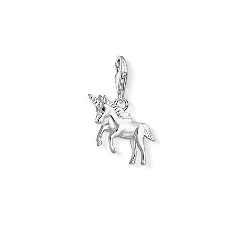 Thomas Sabo Charm-Anhänger Einhorn Charm Club - Clasp Charms für Damen, hochwertiger 925 Sterling Silber Anhänger mit Karabinerhaken, ideal für individuelle Kombinationsmöglichkeiten und als einzigartiges Geschenk.