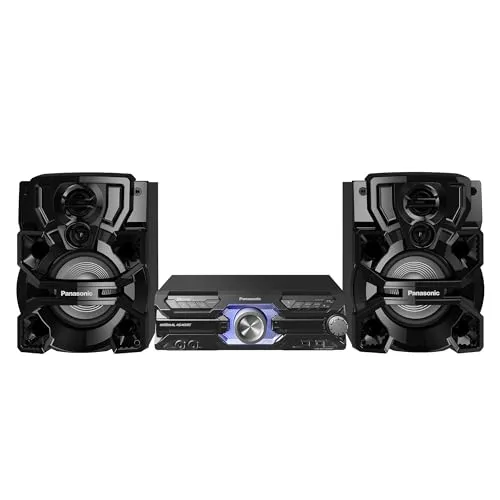 Panasonic SC-AKX710E-K Mini-Musikanlage - Regal-Lautsprecher mit 2.000 Watt RMS, Bluetooth, CD, Radio und Karaoke-Funktion für ein kraftvolles Klangerlebnis und vielseitigen Musikgenuss.