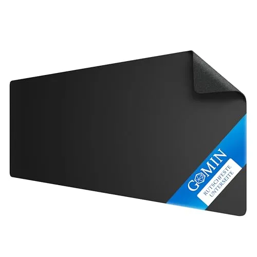 Gomin Gaming Mauspad XXL 900x400 mm – Großes Mousepad Schwarz – rutschfeste Schreibtischunterlage, Wasserabweisende Desk Mat ohne Logo – Für präzise & schnelle Mausbewegungen im Büro & Gaming