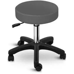 Physa Rollhocker AVERSA GREY - 450-580 mm, 150 kg - Haarschneider Rollhocker mit 360° Drehfunktion, ideal für Friseure und Beautystudios. Hochwertige Verarbeitung für maximalen Komfort und Flexibilität.