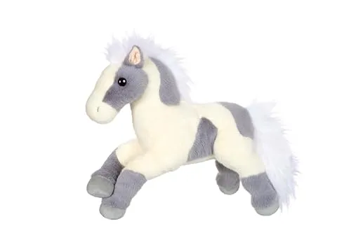 Gipsy Toys – PLÜSCHPFERD IM LIEGEN – 40 cm – GRAU UND Weiss