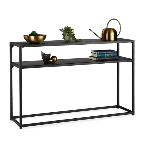 Konsolentisch Beistelltisch Frisiertisch mit 2 Ablagen - Drohnen-Zubehör mit modernem Design, ideal für die Aufbewahrung und Präsentation Ihrer Ausrüstung, Maße: 110x30x70 cm.