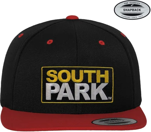 South Park Premium Snapback Cap Schwarz-Rot - Hüte für Männer, stylisches Design in Schwarz-Rot, Einheitsgröße aus strapazierfähigem Polyester, ideal für jeden Freizeitlook.