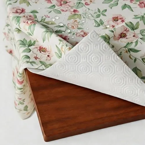 DecoHomeTextil Tischpolster Tischschoner Tischschutz Weiß Rechteckig 80 x 70 cm Tischdeckenunterlage Schutzunterlage Unterlage