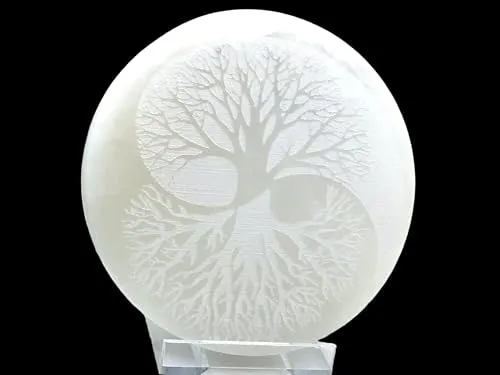 Echte Selenit Ladeplatte mit Gravur 