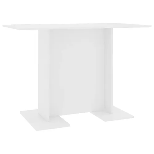 furnicato Esstisch 110 x 60 x 75 cm Weiß aus Holzwerkstoff - Stylischer Esstisch für Küche und Esszimmer. Robuste Holzwerkstoffkonstruktion sorgt für Stabilität und Langlebigkeit. Die weiße Oberfläche verleiht Ihrem Raum eine helle Atmosphäre und lässt sich vielseitig kombinieren.