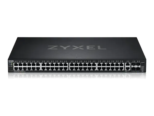 Zyxel XGS2220-54 Switch - L3-managed Switch mit NebulaFLEX Cloud, 48 Gigabit Ethernet-Ports und 6 Uplink-Ports für hohe Netzwerkgeschwindigkeit, ideal für Unternehmen.