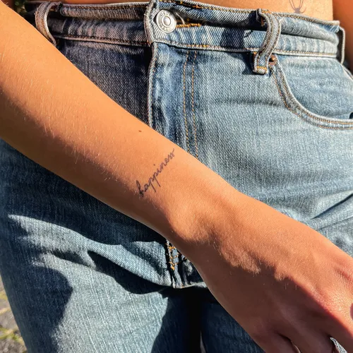 Happiness Tattoo, wasserfestes temporäres Tattoo - Inkster®