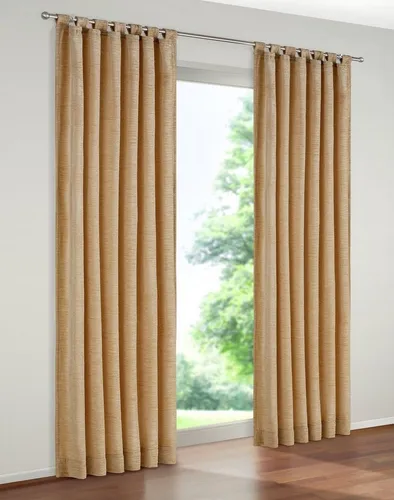 Wirth Vorhang Trondheim 234 g/m², blickdicht mit Schlaufen in gelb von Wirth