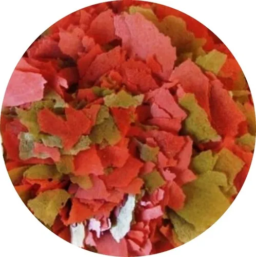 Flockenfutter Cichliden 2- farbig Barschflocke Fischfutter Zierfischflocke 1 l