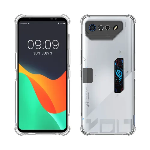 CRYSTAL HÜLLE FÜR ASUS ROG Phone 7 Ultimate Transparent MIT ECKEN SCHUTZ TPU