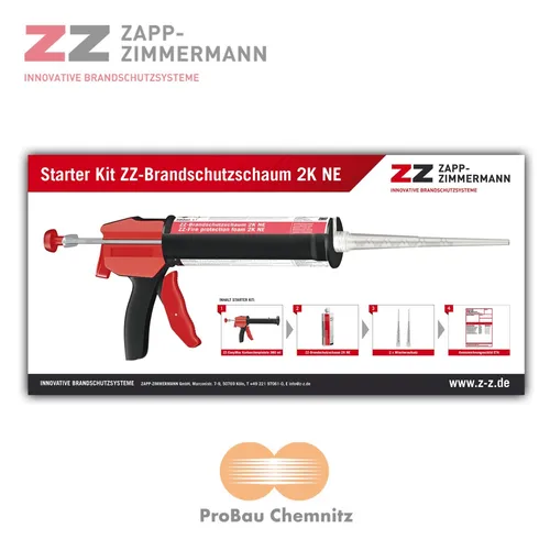ZZ Brandschutzschaum ZZ 330 2K NE 380ml Starterset - Dichtmaterialien, enthält hochwertige Brandschutzschaum-Formel für effektiven Brandschutz und einfache Anwendung mit Pistole.