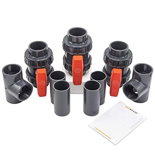 mm Pool Bypass Set für Wärmepumpen - Bypass-Kit für Poolheizungen, inkl. 3 Mega Kugelhähnen für optimale Wasserzufuhrsteuerung. Einfache Montage durch Verkleben, ideal für Wärmepumpen und Solaranlagen.