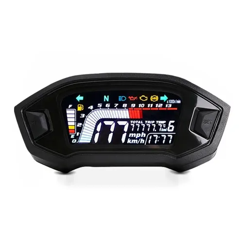Zaddox Universal Digital Tachometer für Suzuki SV 1000/650 - Motorrad-Drehzahlmesser mit gestochen scharfem LCD-Display, ideal für individuelle Umbauten. Wasserdicht und UV-beständig für besondere Langlebigkeit. Vielfältige Anzeigefunktionen für optimale Kontrolle.