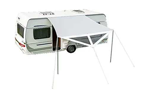DWT Sonnensegel Delta II - Ultraleichter Sonnenschutz für Camping-Bus und Wohnwagen - Sonnensegel aus trailtex Gewebe mit 90% UV-Schutz, ideal für Wohnwagen und Camping-Mobile. Einfache Montage mit stabilen Aufstellstangen und Abspannleinen, perfekt für Outdoor-Aktivitäten.