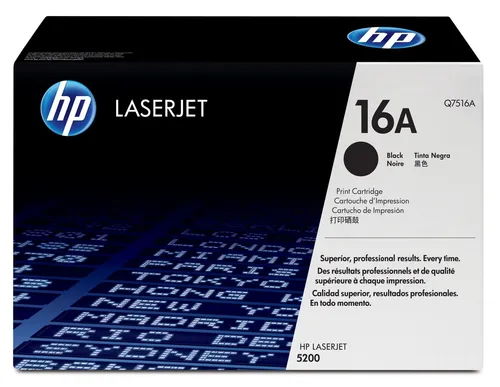 HP Toner Q7516A Schwarz - Hochleistungs-Tintenpatrone (ca. 12000 Seiten) - Hochwertige Tintenpatrone in Schwarz für gestochen scharfe Druckergebnisse. Ideal für den effizienten Einsatz im Büro. Hohe Seitenreichweite für weniger häufigen Austausch.